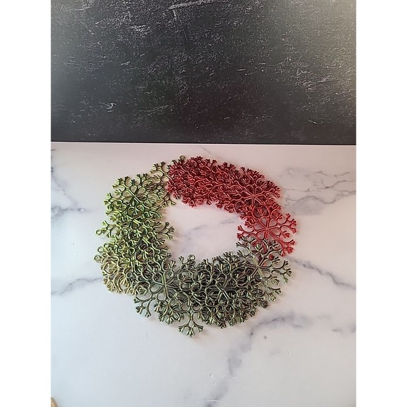 Snowflake Christmas Ornament Lot - Picture 1 of 10